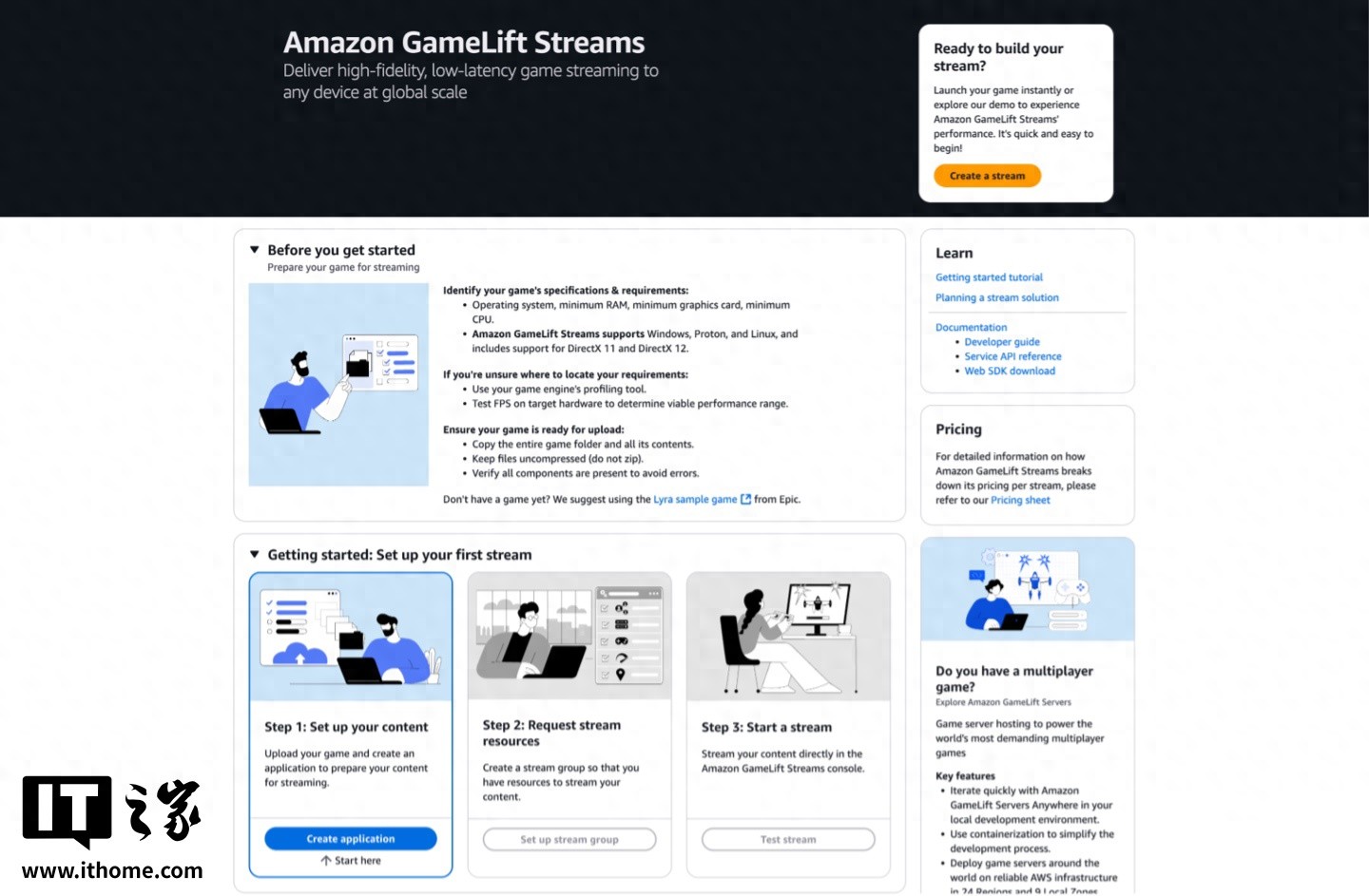 亚马逊AWS推出GameLift Streams云游戏部署方案