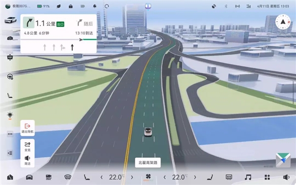 如在3A游戏里开车！高德联合极氪首发高性能实时渲染引擎导航(图1)