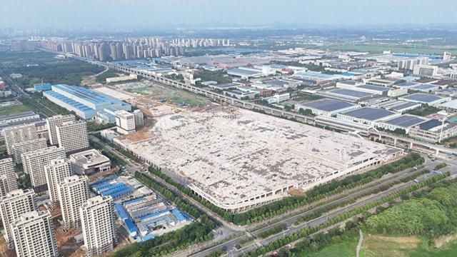 宁马城际铁路（南京段）滨江车辆段项目主体结构全部封顶(图1)