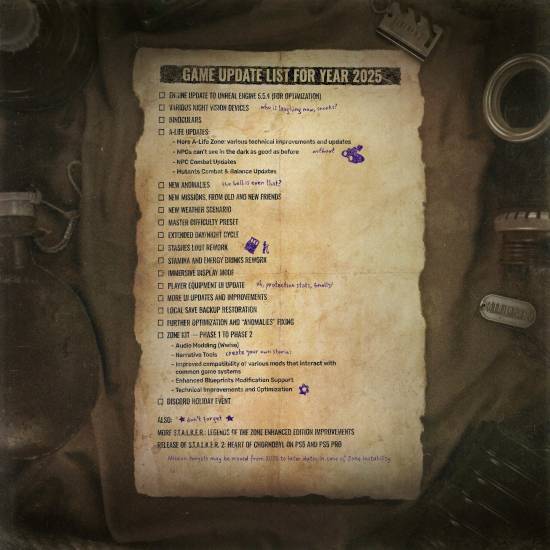 潜行者2发布新更新路线图：引擎升级、机制重做等！(图3)